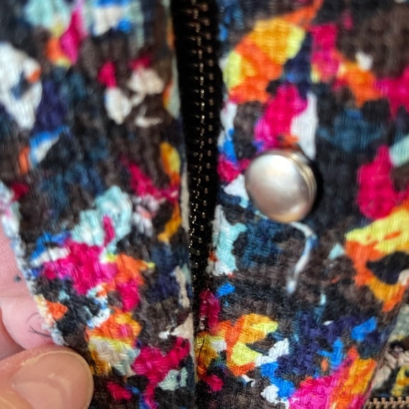 1. State Jacket zippered and snaps colorful work career business modest size XL - Picture 8 of 15